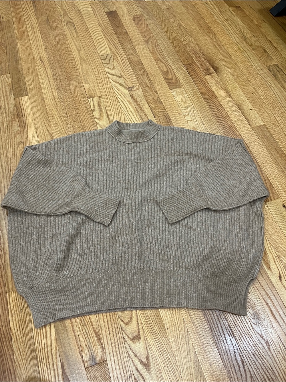 Free People Relaxed Sweater in Taupe